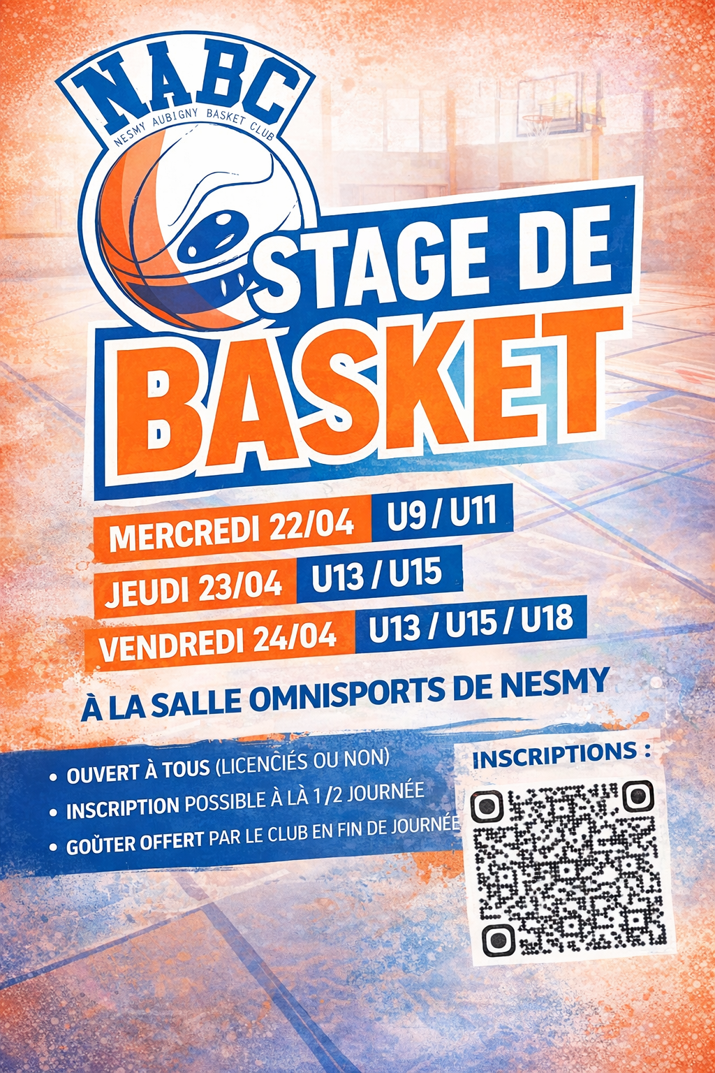 Stage de basket d'avril